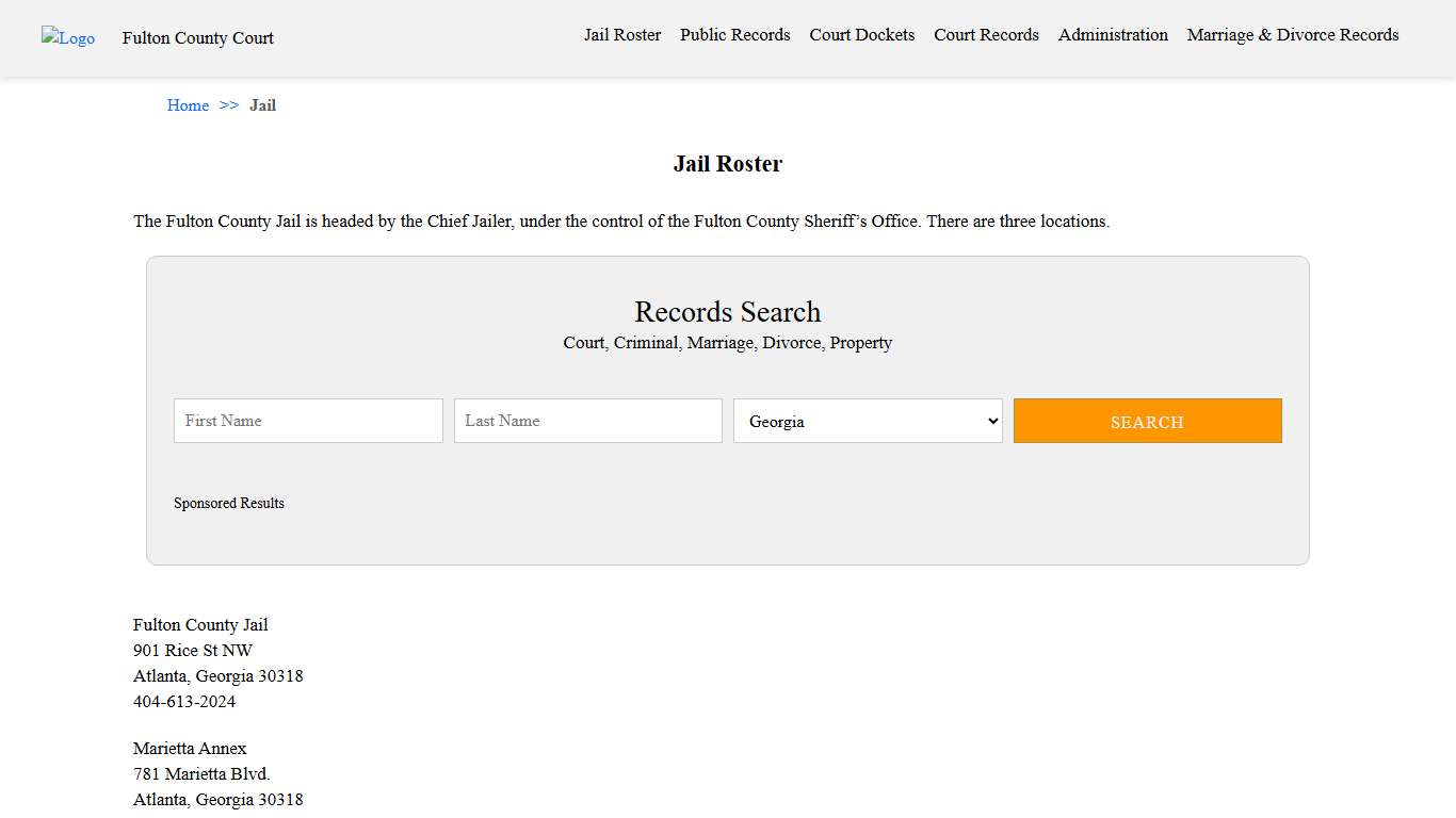 Jail Roster | Fulton County GA Court